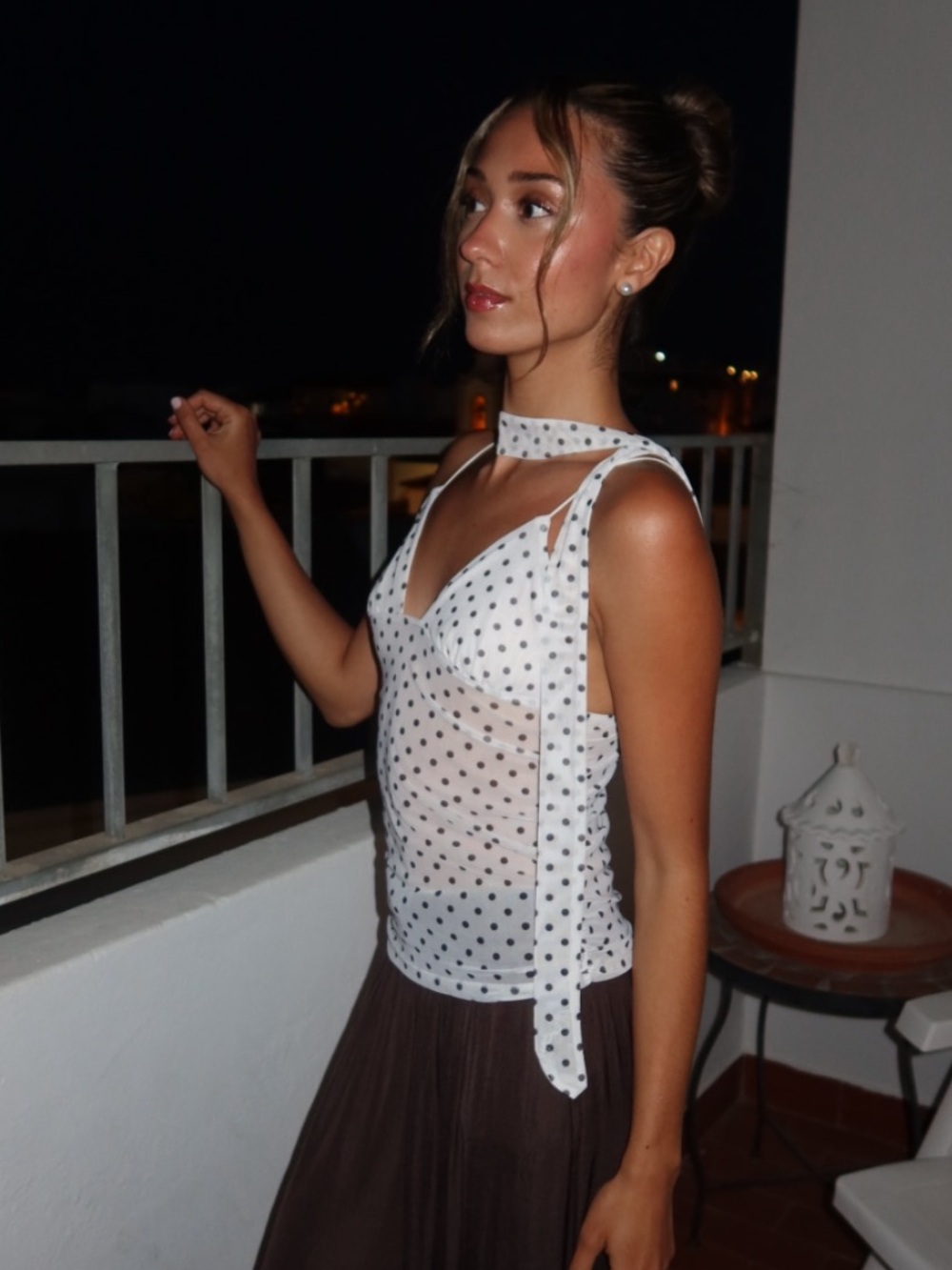 Zara polka dot tank top